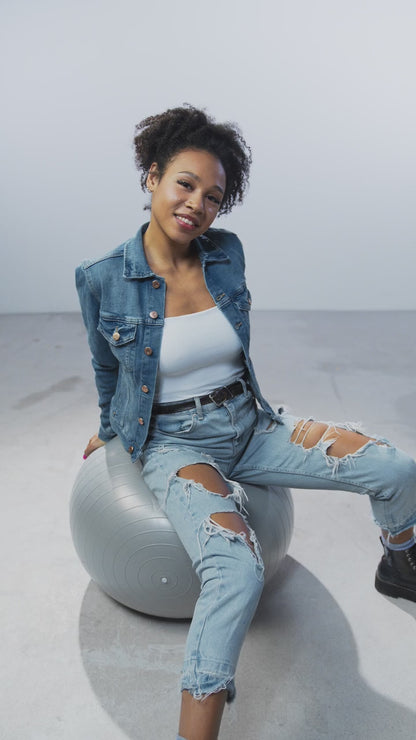 Vintage Washed Denim Jacket — Classic Trucker Fit